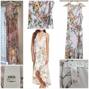 NWT LEITH Pink Secret Devan Floral Wrap Dress Small